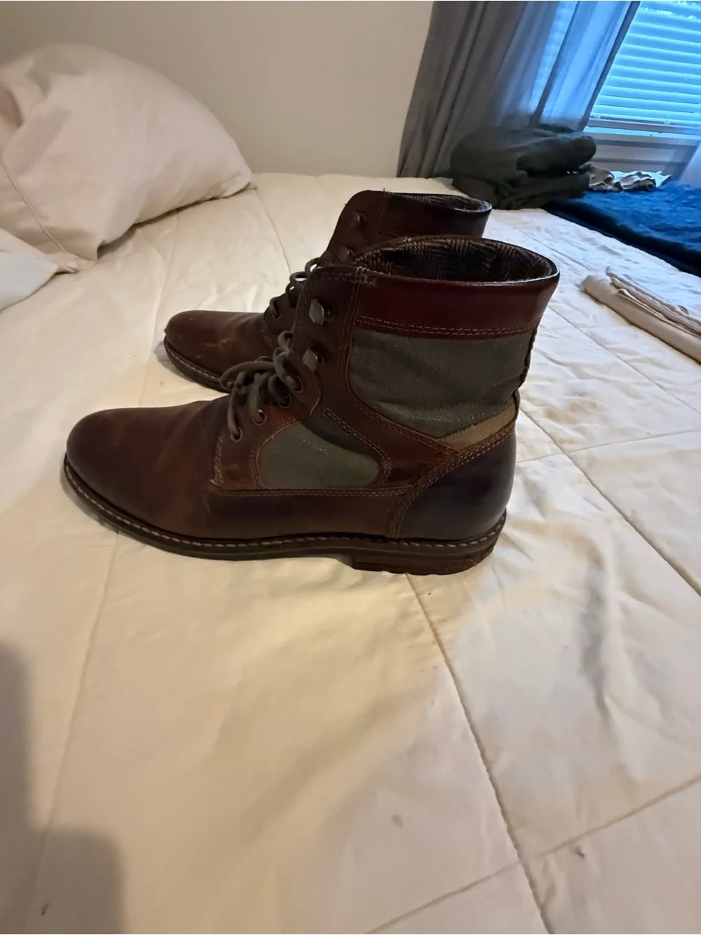 Men's Brown Leather Lace-Up Boots
